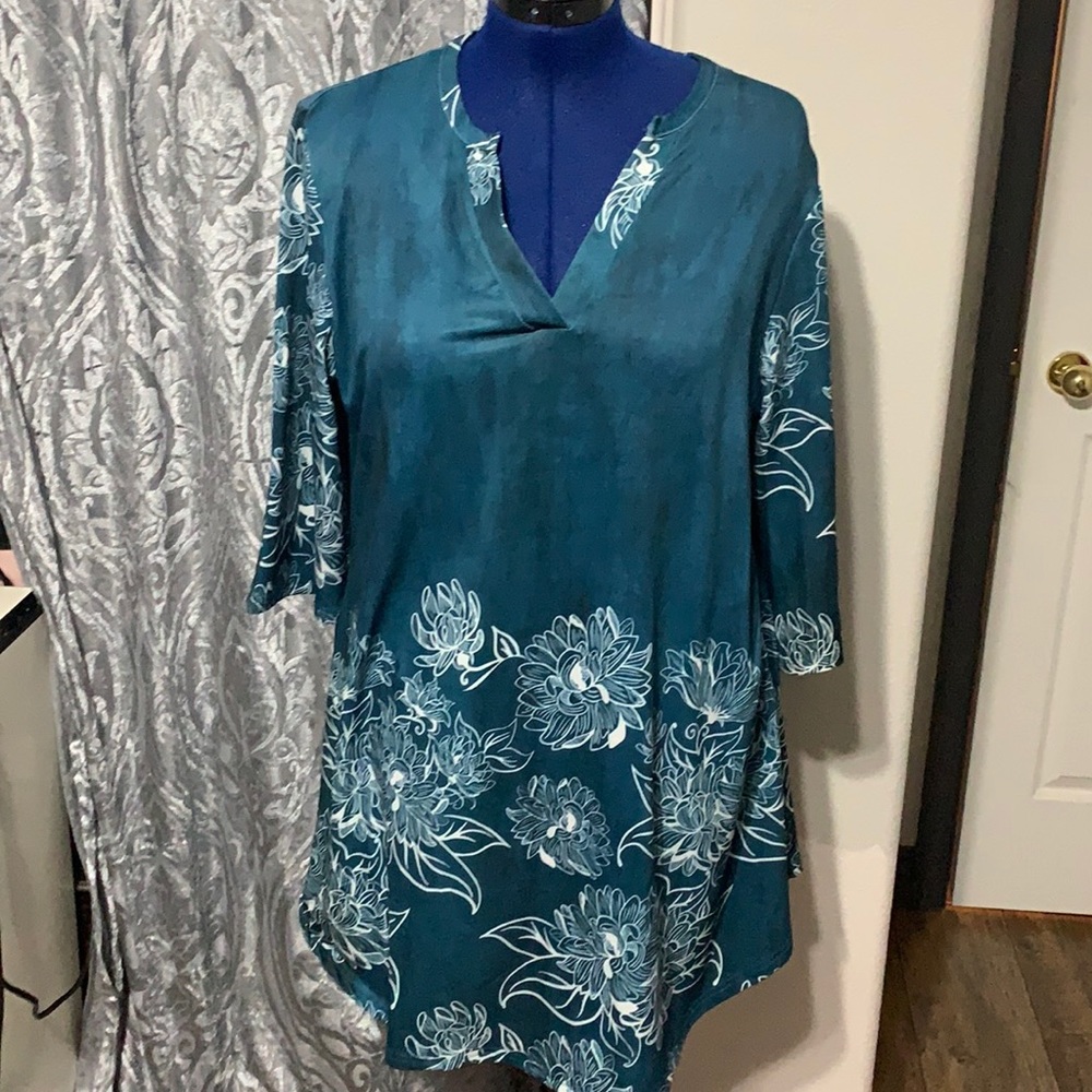 Azalea teal tunic